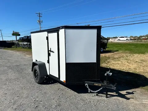 Covered Wagon 5 x 8 Enclosed Cargo Trailer – Black Trim – photo 1