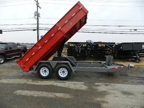 BWise 7 x 14 Dump Trailer – Low Profile With Ramps – photo 1