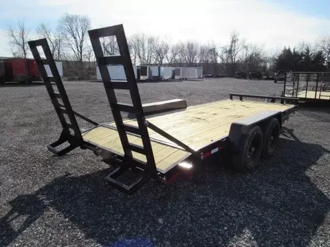 Carry-On 7 x 18 Equipment Trailer – Ladder Ramps – photo 1