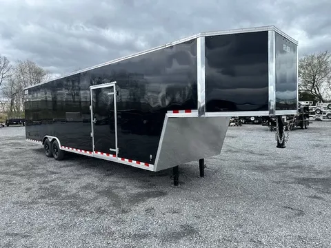 Car Mate 8.5 x 38 Gooseneck Enclosed Car Trailer – Aluminum Wheels – photo 1