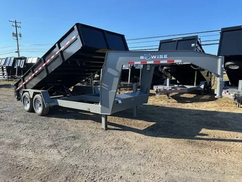 BWise 7 x 16 Gooseneck Dump Trailer – photo 1