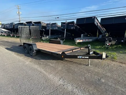 BWise 7 x 18 Equipment Trailer – Split Ramp – photo 1