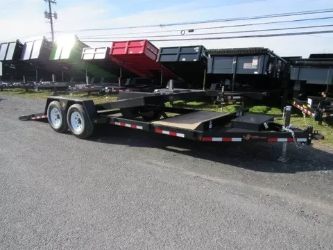 BWise 7 x 22 Tilt Equipment Trailer – Low Profile Split Gravity – photo 1