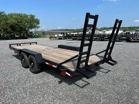 Carry-On 7 x 20 Equipment Trailer – Ladder Ramps – photo 1