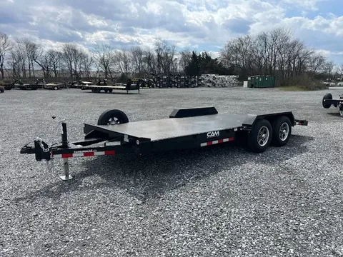 CAM Superline 7 x 18 Steel Deck Open Car Trailer – 9,990 lb GVWR – photo 1